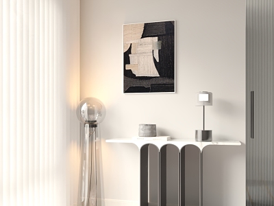 Modern Entrance Cabinet Side Cabinet Entrance Floor Lamp model