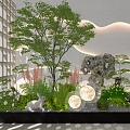 Courtyard Landscape Garden 3d model