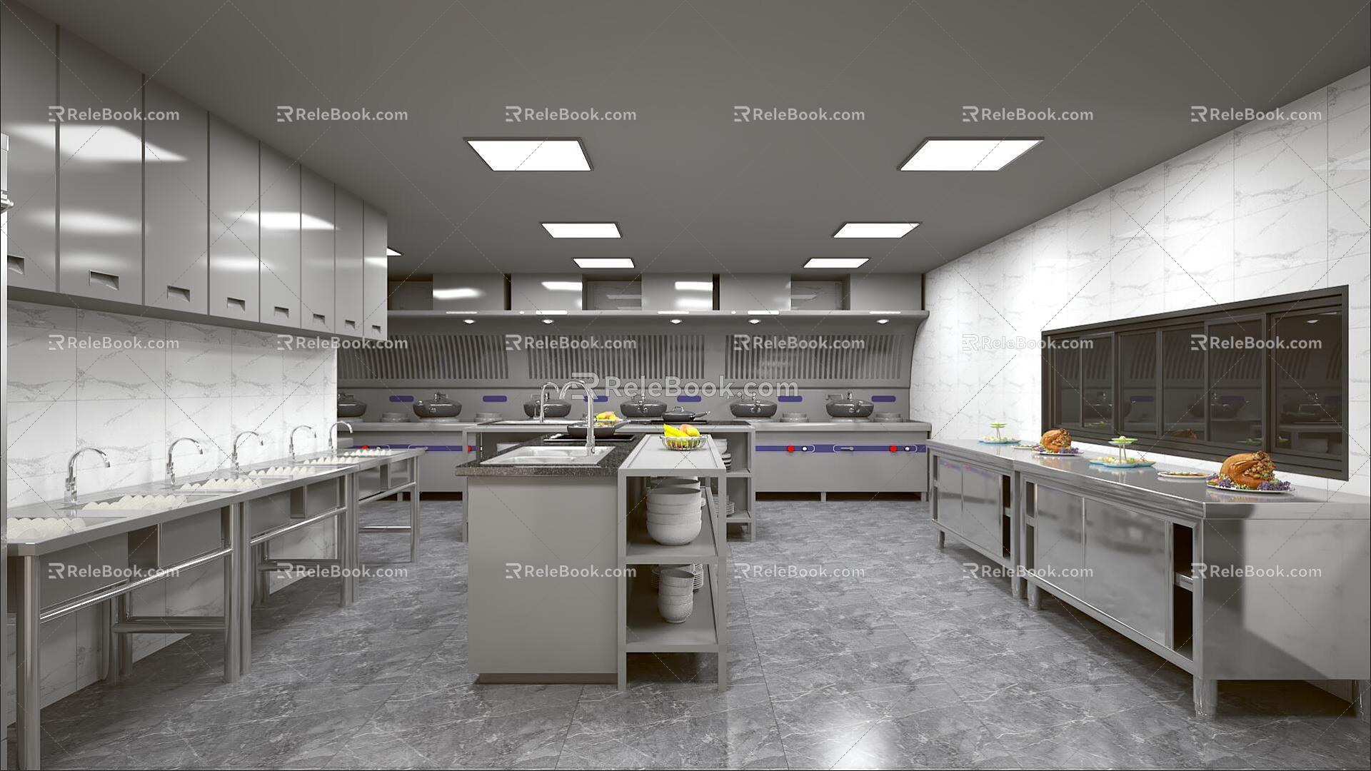 Back Kitchen Hotel Back Kitchen Catering Kitchen 3d model