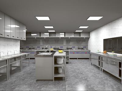 Back Kitchen Hotel Back Kitchen Catering Kitchen 3d model