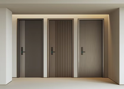 Modern entrance door 3d model