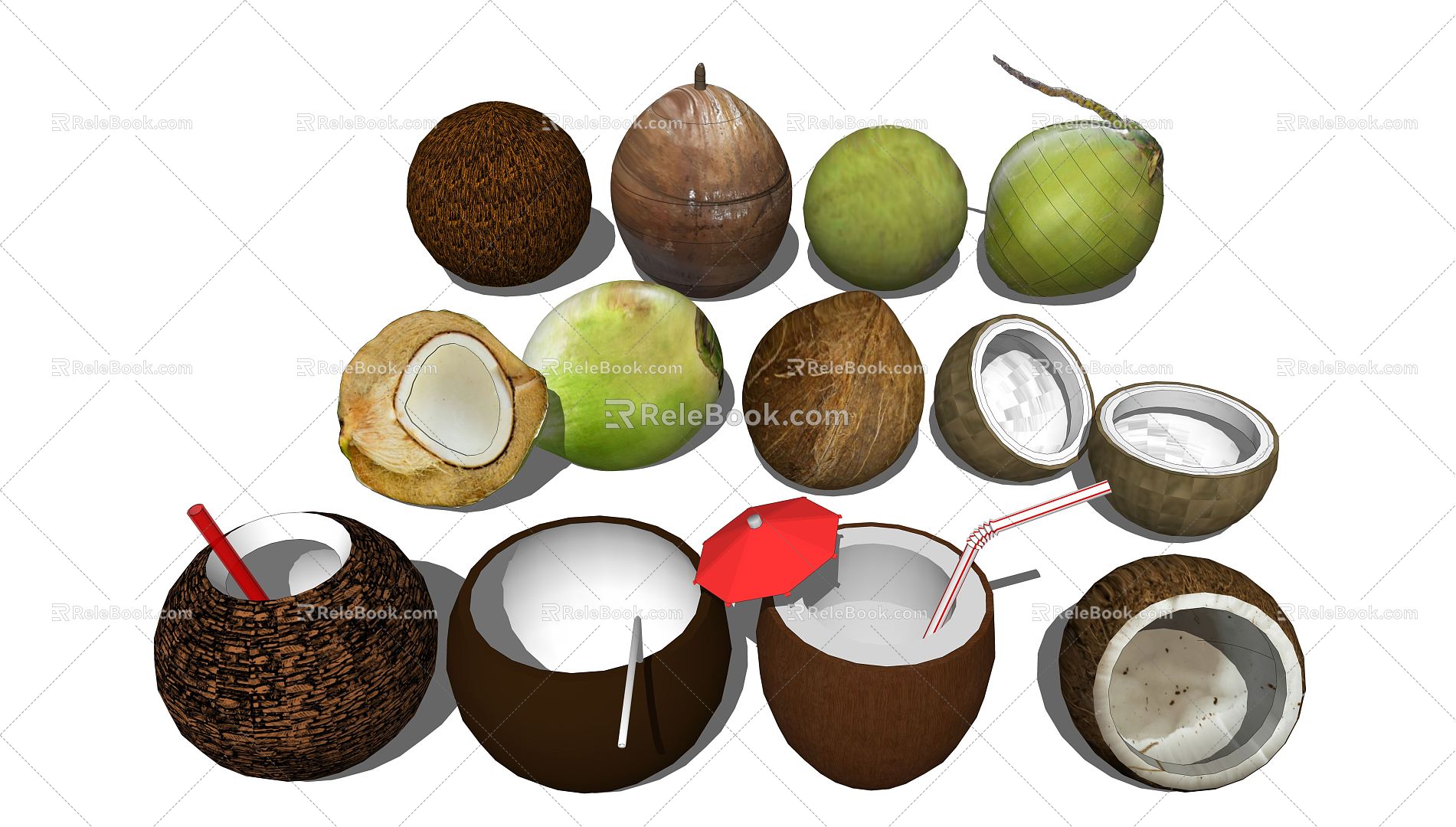 Modern Coconut 3d model