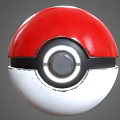 Electric Toy Pokeball With Red And White Round Design Interactive Central Button For Kids Play