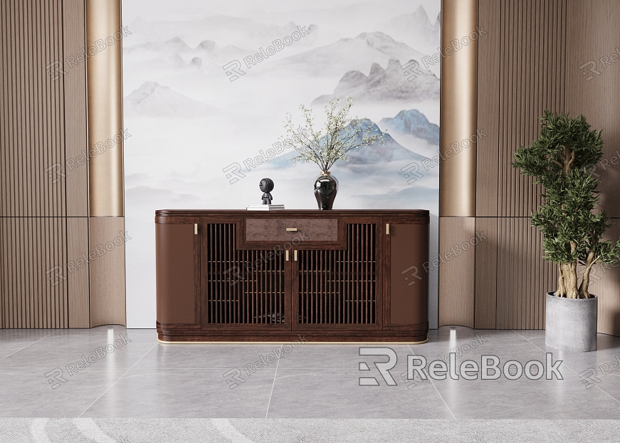 New Chinese Style Entrance Cabinet Side Cabinet Sideboard model