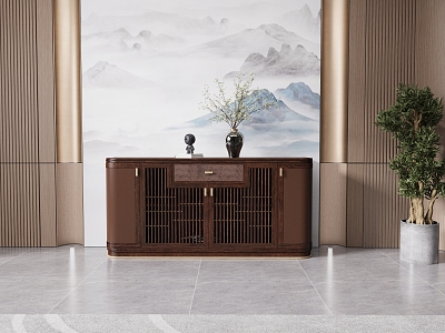 New Chinese Style Entrance Cabinet Side Cabinet Sideboard model