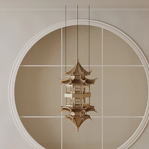 Modern chandelier 3d model