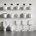 Various Modern Toilet Styles Including Wall Hung And Floor Standing Designs