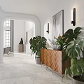 Modern Loft Living Room With Chandelier Gray Sofas Rug And Plants
