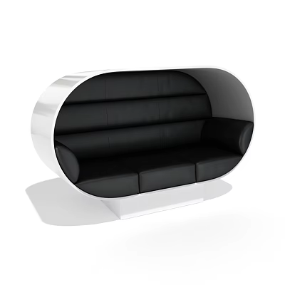 Sofa Double Sofa Modern Black Leather Sofa 3d model Sofa Double Sofa Modern Black Leather Sofa 3d model
