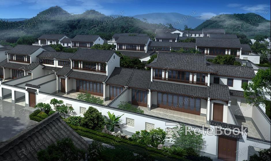 Chinese Townhouse Villa model