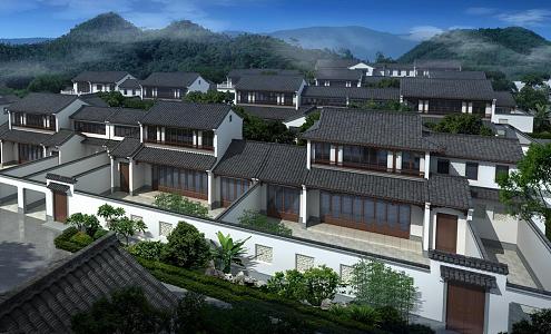 Chinese Townhouse Villa 3d model