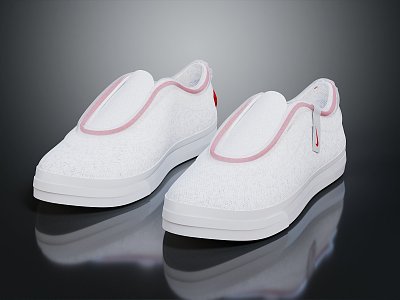 modern shoes men's board shoes men's cloth shoes 3d model