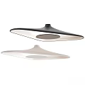 Modern Ceiling Light Fixtures With Sleek Black And White Fluid Shape Design 3d model