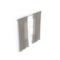 Light Brown Linen Window Curtains With Sheer Panels For Home Decoration