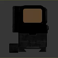 Optical Tactical Red Dot Sight With Orange Lens And Black Durable Housing