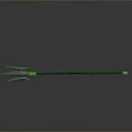 Traditional Arrow Weapon With Triple Pointed Arrowhead Dark Wooden Shaft Metallic Accents And Reflection