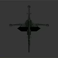 Green Military Artillery Cannon With Mounted Tripod Base And 3D Model Design