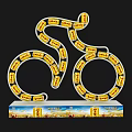Bike Shaped Lay's Photo Spot With Yellow Packaging And Brand