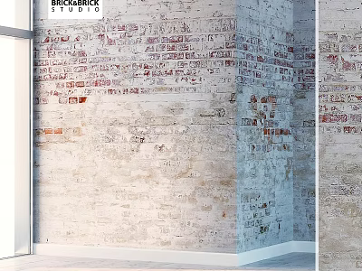 Vintage Decorative Brick Wall Design With Exposed Texture For Interior Spaces 3d model
