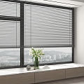 Venetian blinds floating window 3d model