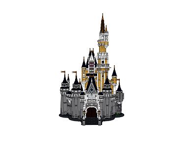 Modern Lego Disneyland Castle 3d model