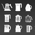 Modern Electric Kettles In Different Styles With Various Designs For Kitchen Appliances