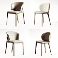 Modern Leisure Chair Design With Light Fabric Upholstery And Wooden Legs