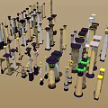 European-style pillar props 3d model