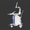 Modern Mobile Medical Diagnostic Device Cart With Dual Screens And Advanced Design