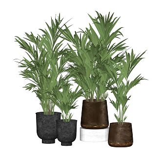 Modern Potted Plant Green Plant Flower Pot Green Plant Ornaments 3d model