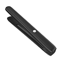 Black Hair Straightener With Sleek Modern Design And Smooth Ceramic Plates