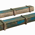 Vintage Wooden Storage Boxes With Retro Blue Brown Finish For Home Decor