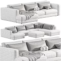 Modern Soft Upholstered Double Sofa With Multiple Neutral Color Options For Cozy Home Living Decor