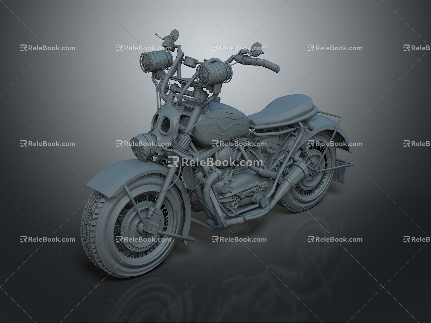 Motorcycle Two-wheeled Motorcycle Cross-country Motorcycle Road Race Motorcycle Motor Vehicle Transport 3d model