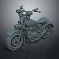 Vintage Motorcycle 3D Render With Classic Design Round Headlight And Single Seat 3d model