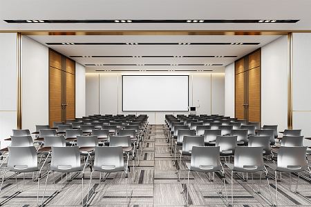 Modern conference room report hall 3d model