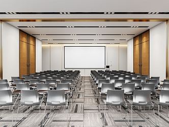 Modern conference room report hall 3d model