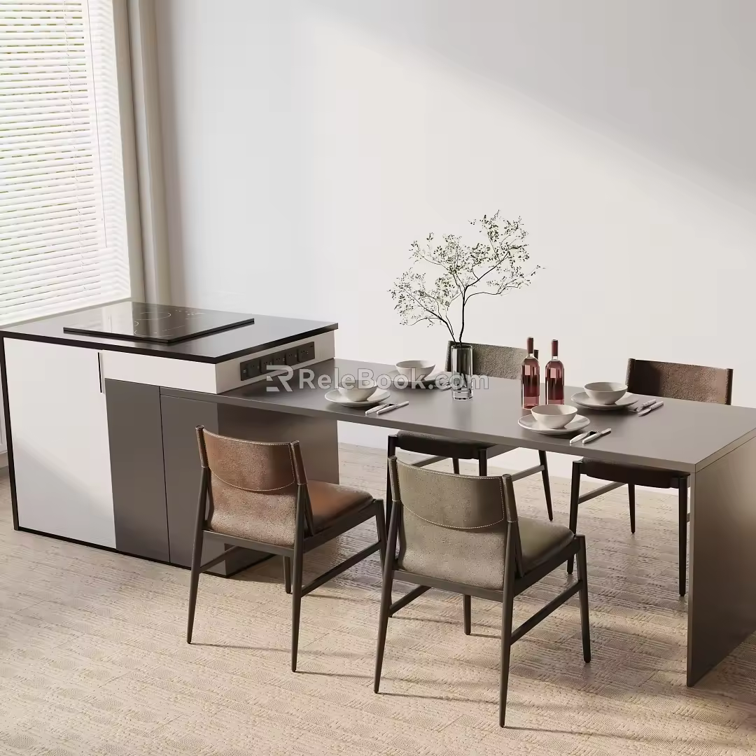 Modern table combination 3d model