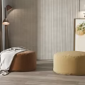 Modern sofa stool sofa stool combination 3d model