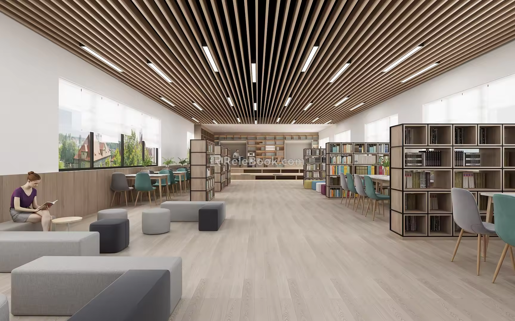 Modern Bookstore 3d model