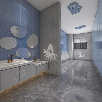 Modern Toilet Men's Toilet Children's Toilet 3d model
