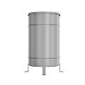Metallic Silver Cylindrical Building Component With Smooth Finish And Supporting Legs