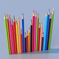 Open Box Of Colored Pencils With Various Vibrant Colors For Art Projects