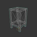 Chinese Style Square Lantern With Wooden Frame And Plum Blossom Design