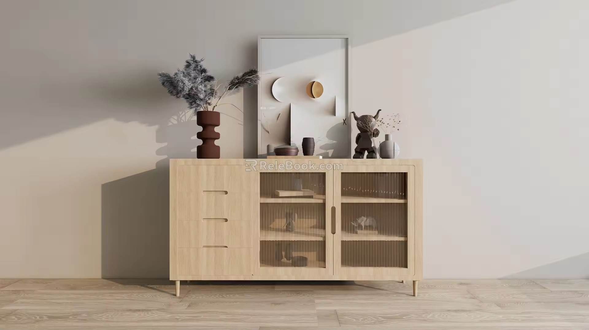 Nordic Side Cabinet 3d model