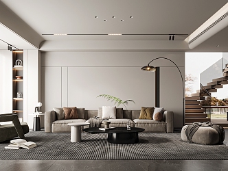 Modern Living Room Minimalist Living Room 3d model