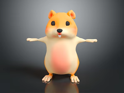 Modern Cartoon Animal Mouse Wizard Mouse Warlock Cartoon Mouse Animated Mouse 3d model