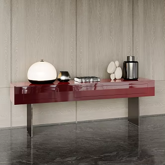 Modern Minotti Entrance Cabinet Side Cabinet End View Table Metal Decorative Cabinet 3d model
