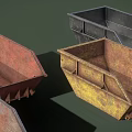 Waste container dustbin trash can tin bin iron bucket 3d model