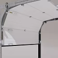 Modern Outdoor Canopy With Transparent Top And Sturdy Metal Frame Structure 3d model